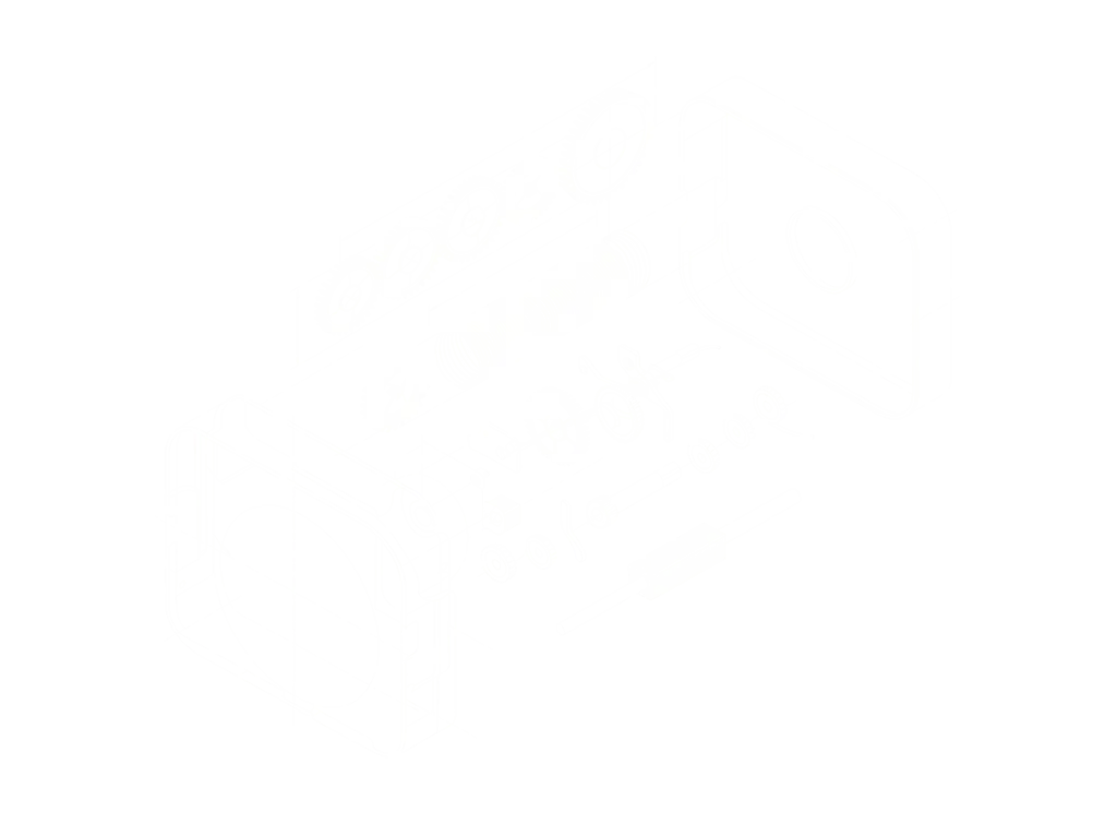 Blueprint drawing of a wind-up toy mechanism with gear train, spring and housing